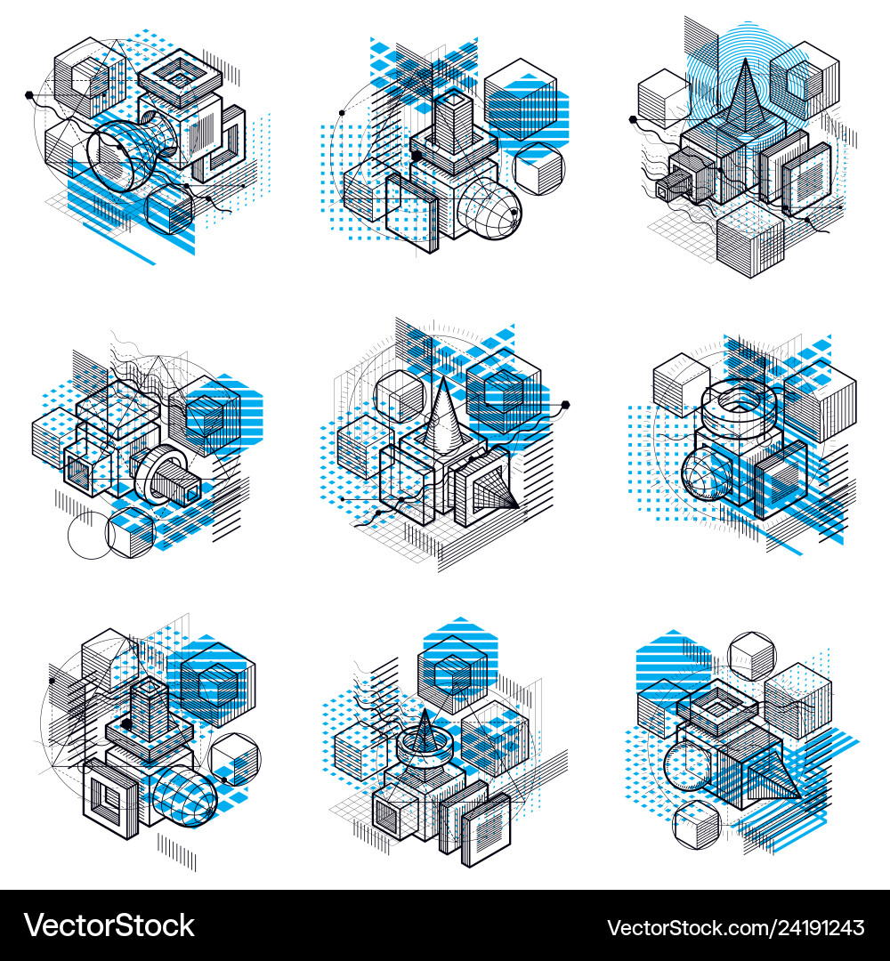 Abstract backgrounds with isometric lines Abstract backgrounds with isometric lines vector image