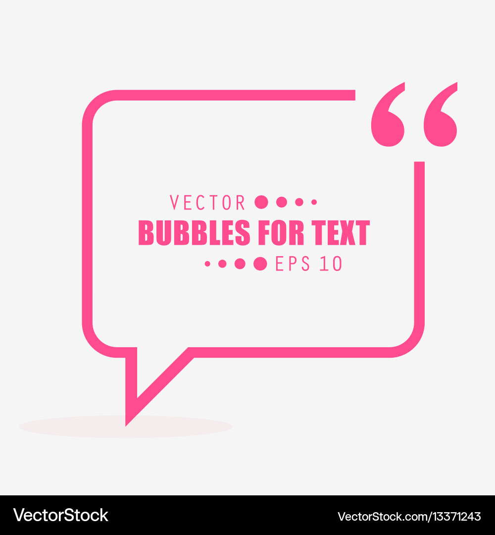 Abstract concept empty speech square quote Vector Image