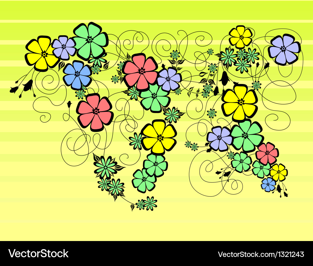 Abstract floral ornament Vector Image