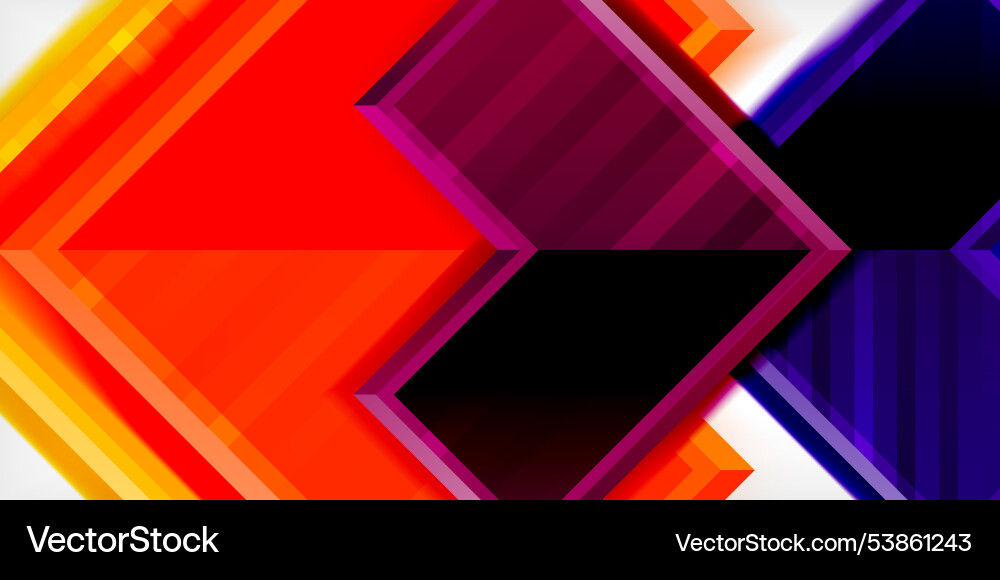 Arrow symbols created with 3d effects and line Vector Image