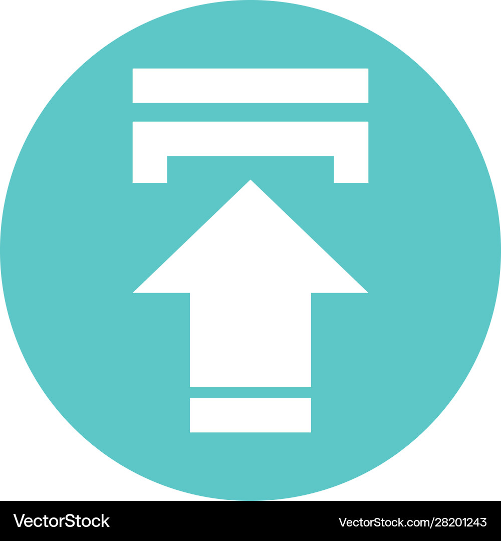 Arrow upload sign isolated icon Vector Image