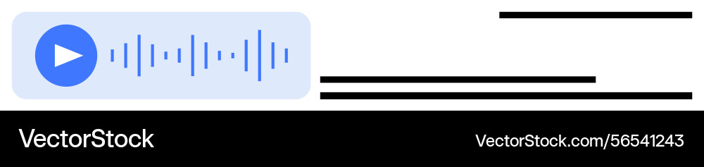 Audio message playback with voice wave Audio message playback with voice wave vector image