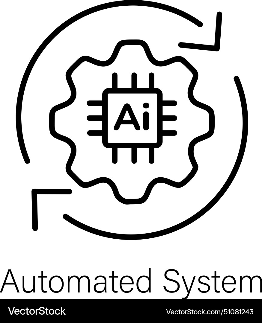 Automated system vector image