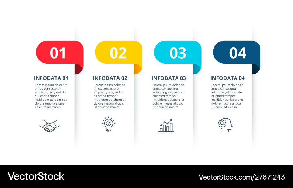 Business data visualization process chart vector image