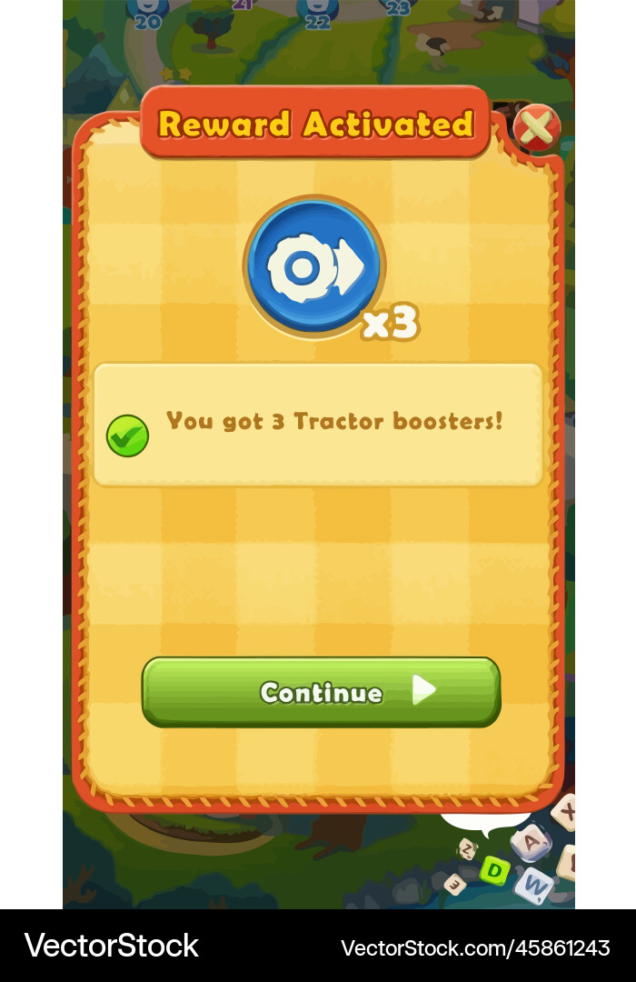 Complete set of level button game ui pop-up icon Vector Image