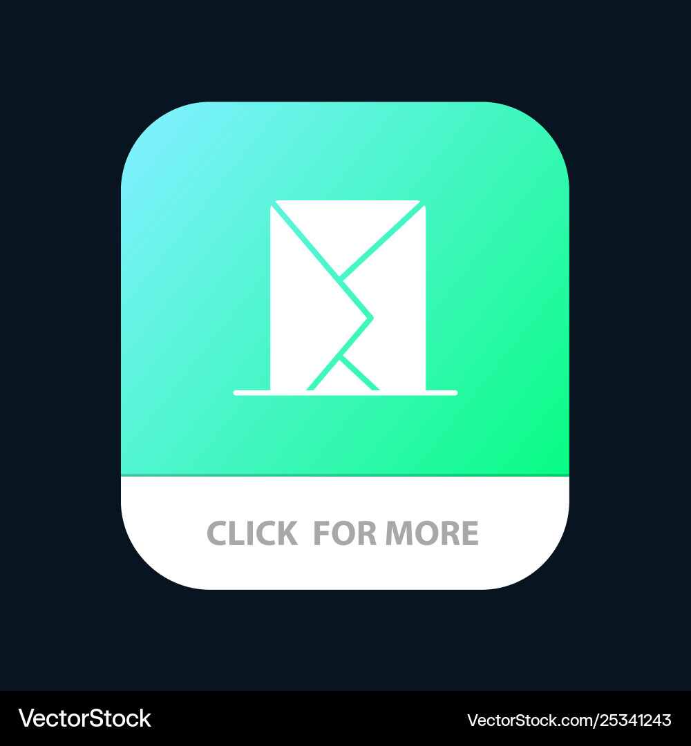 Email envelope mail message sent mobile app Vector Image