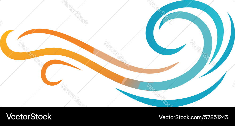 Energetic swirl for dynamic movement flow design Vector Image