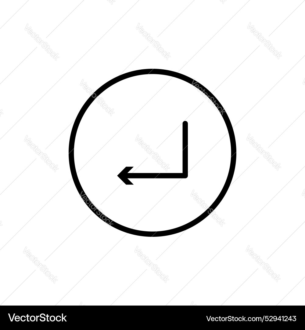 Enter icon set entrance arrow symbol computer Vector Image