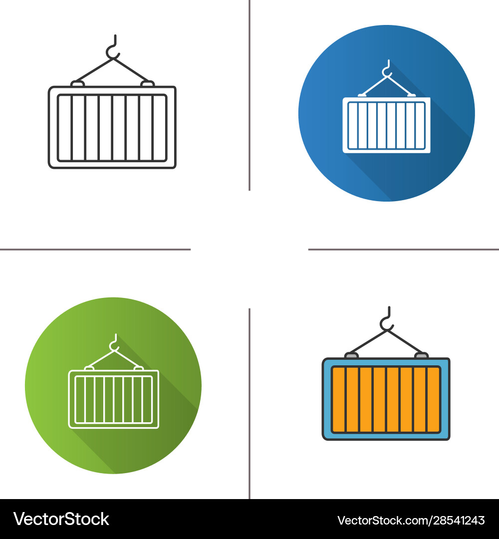 Intermodal container icon Intermodal container icon Vector Image