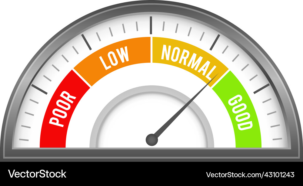 Level measure gauge control panel element score Level measure gauge control panel element score vector image