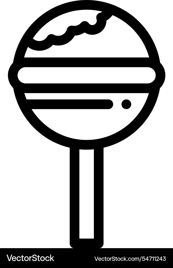Lollipop icon thin linear style design isolated Vector Image