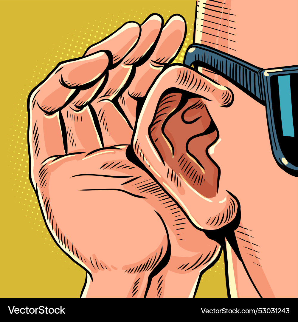 Man listens to what the informant whispers Man listens to what the informant whispers vector image