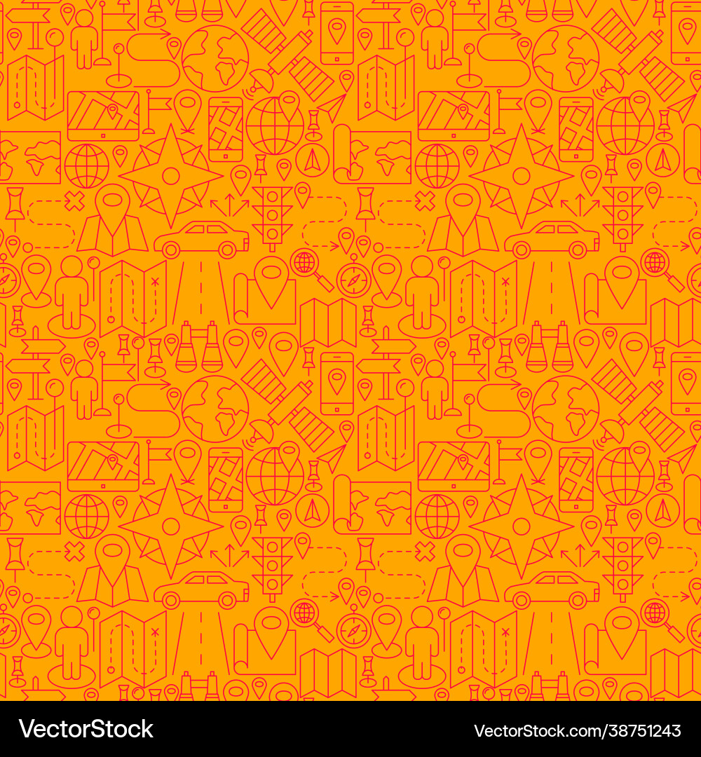 Navigation line seamless pattern Vector Image