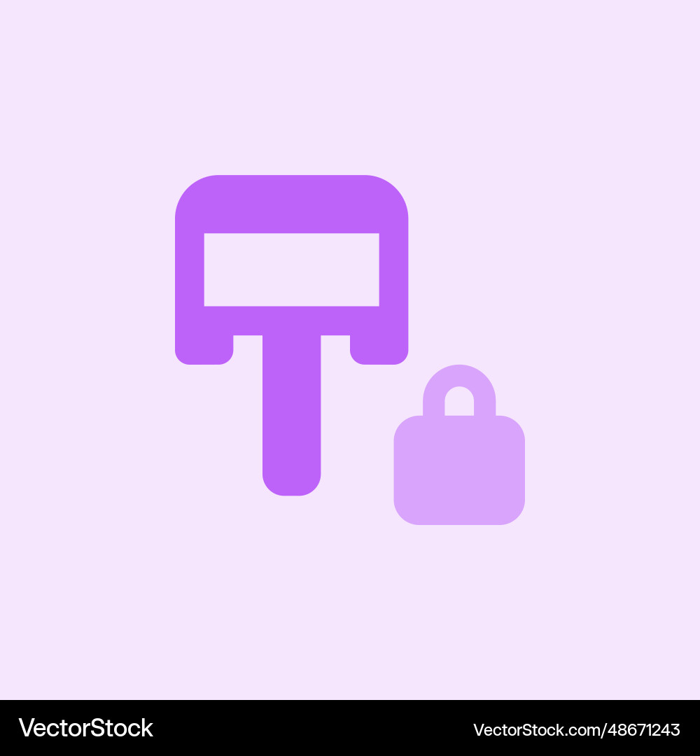 Piston a component with locking system vector image