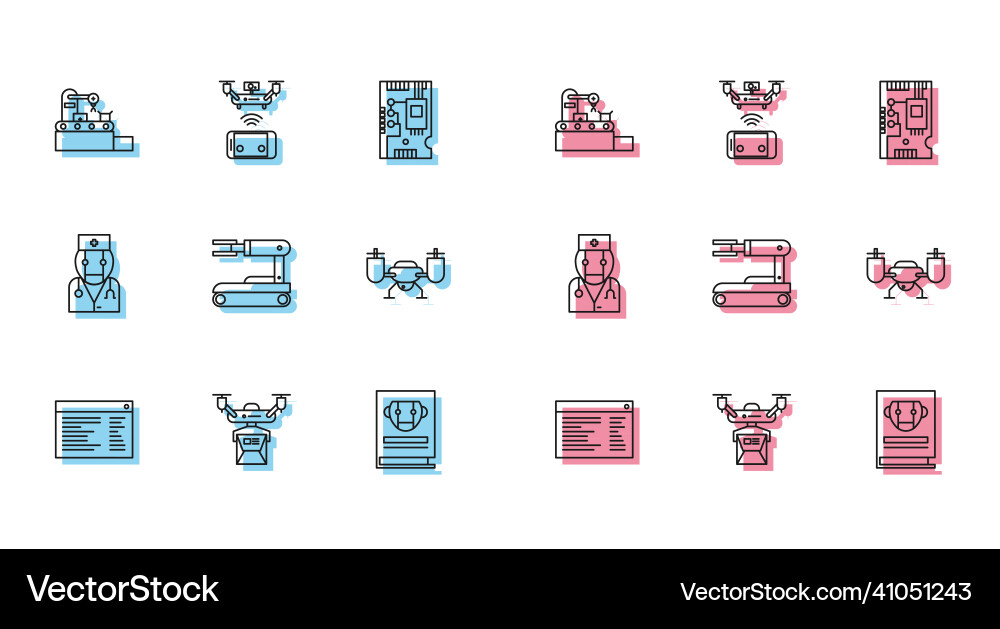 Set line software web developer programming code Set line software web developer programming code vector image