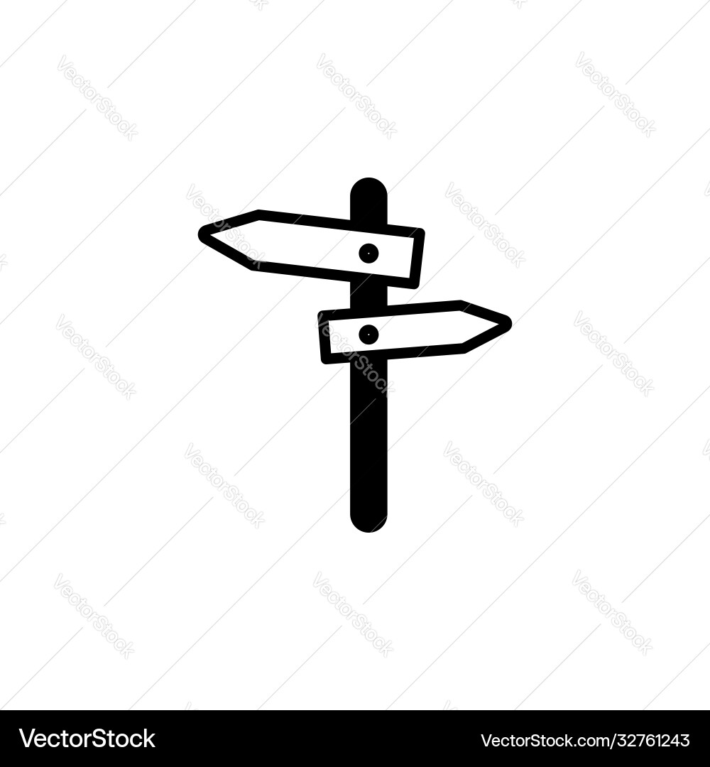 Signpost pointer icon simple sign logo black Signpost pointer icon simple sign logo black vector image