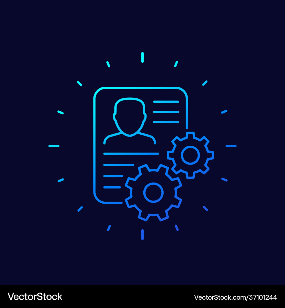 Account settings line icon for web Vector Image