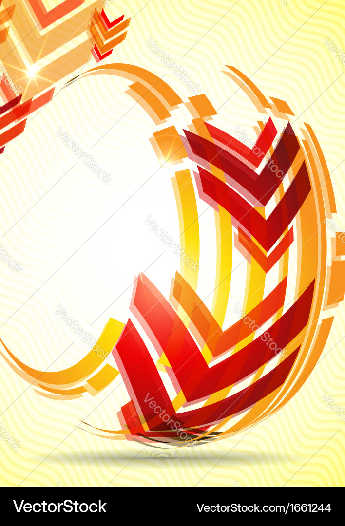 Arrow red background with place for your text vector image