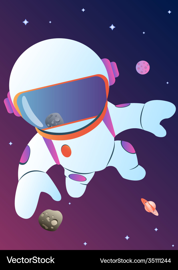 Astronaut exploring outer space Astronaut exploring outer space vector image