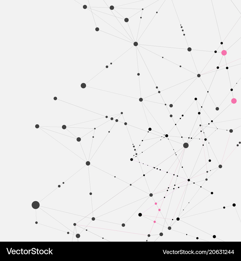 Connected Science Network Background vector image