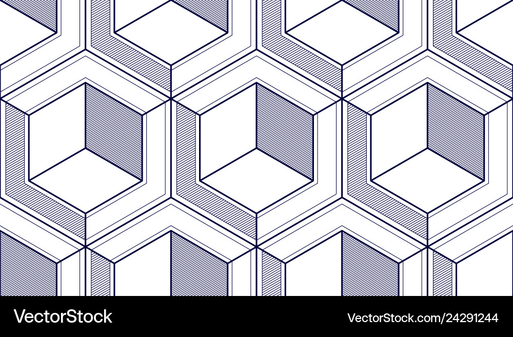 Geometric cubes abstract seamless pattern 3d Geometric cubes abstract seamless pattern 3d vector image