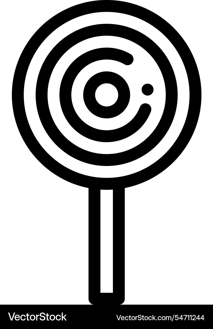 Lollipop icon thin linear style design isolated Lollipop icon thin linear style design isolated vector image
