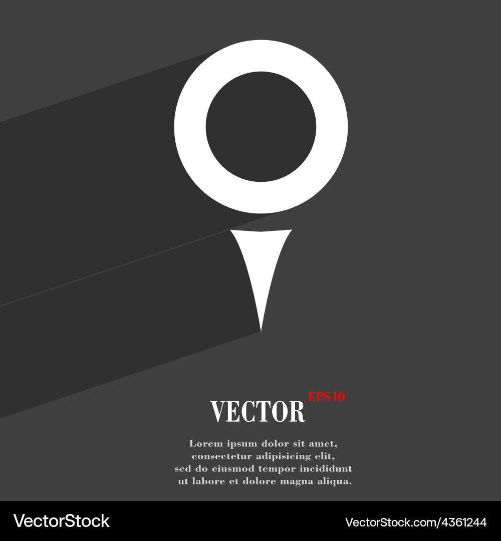 Map pointer gps location icon symbol flat modern vector image