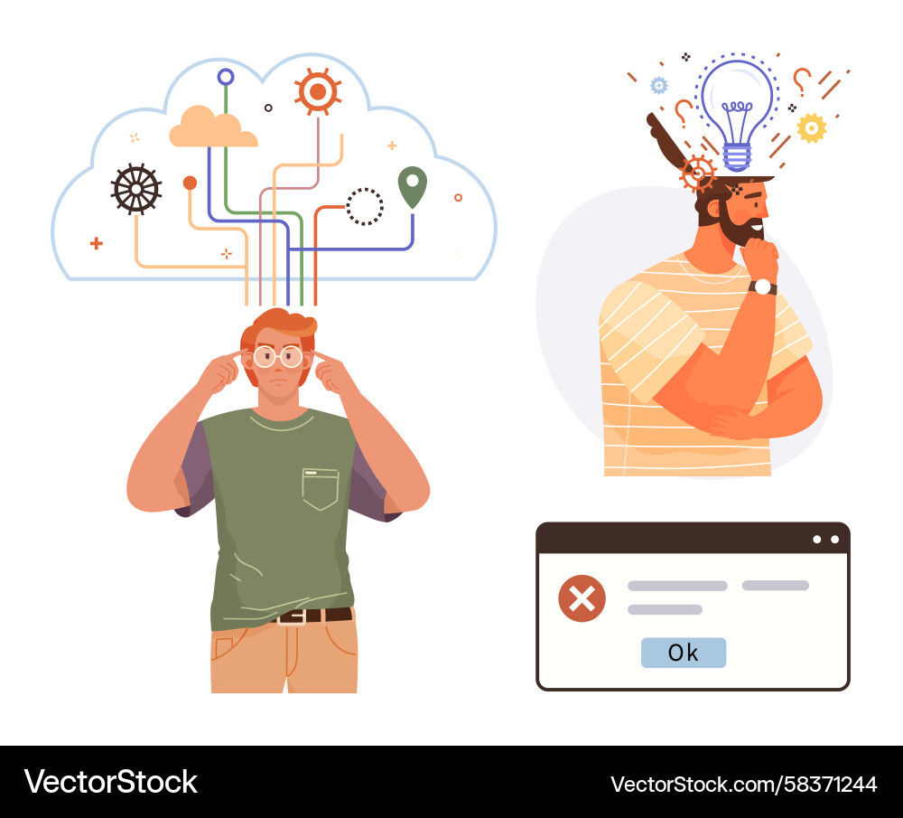 Problem Solving & Brainstorming Vector Image