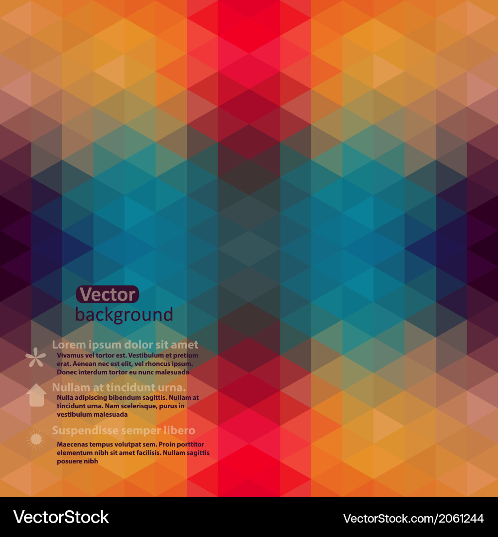 Retro pattern of geometric shapes colorful mosaic vector image
