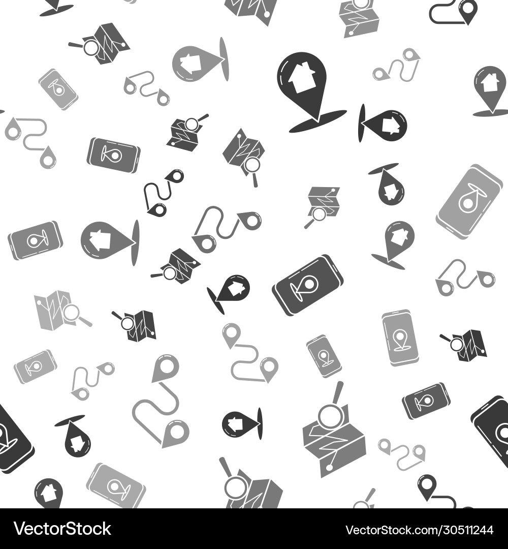 Set map pointer with house folded Set map pointer with house folded Vector Image