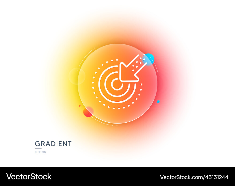 Targeting line icon result arrow sign traffic Targeting line icon result arrow sign traffic Vector Image