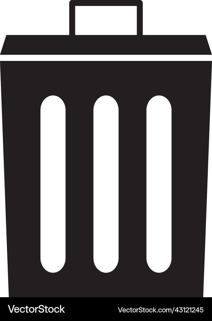 Delete icon trash can bin garbage sign Delete icon trash can bin garbage sign vector image