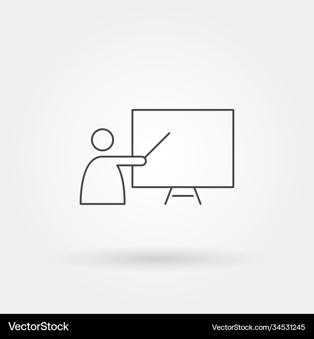 Presentation single isolated icon with modern line Presentation single isolated icon with modern line vector image
