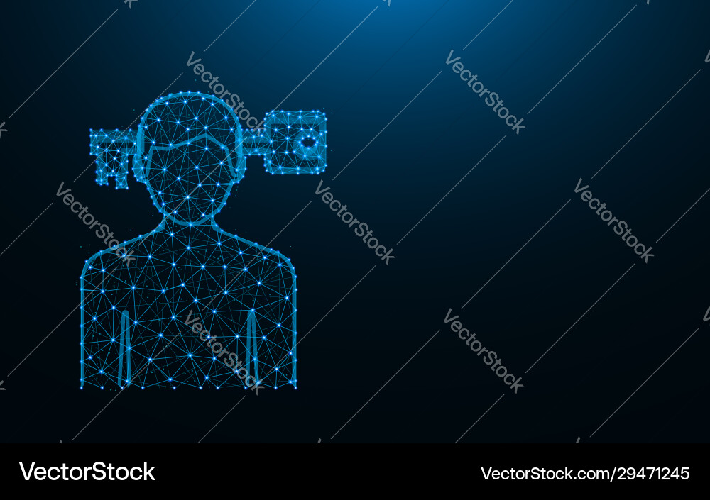 Problem solving low poly design man and key Problem solving low poly design man and key vector image