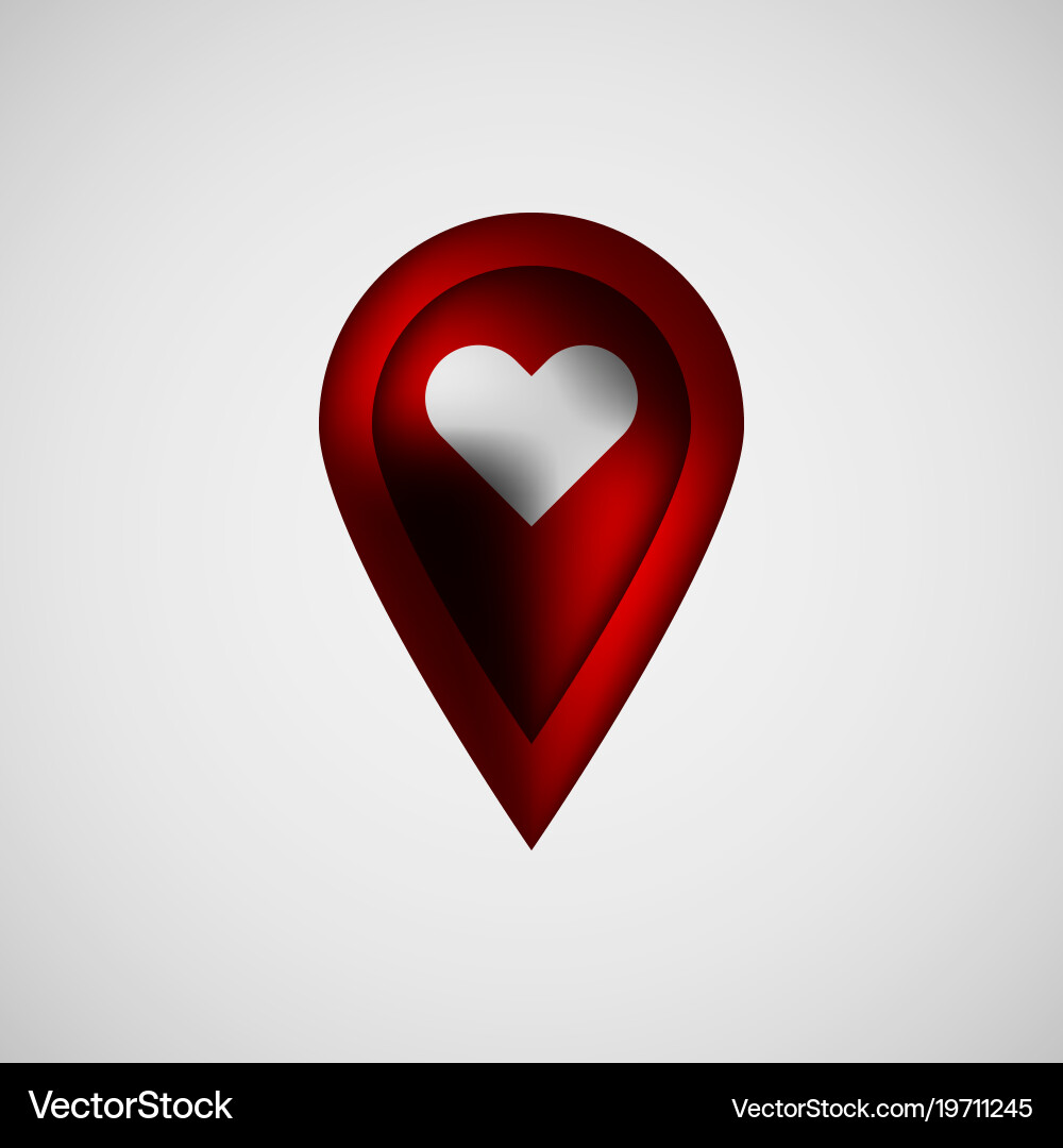 Red bubble map pointer badge Vector Image