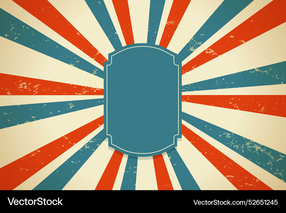 Retro style abstract radial pattern background vector image