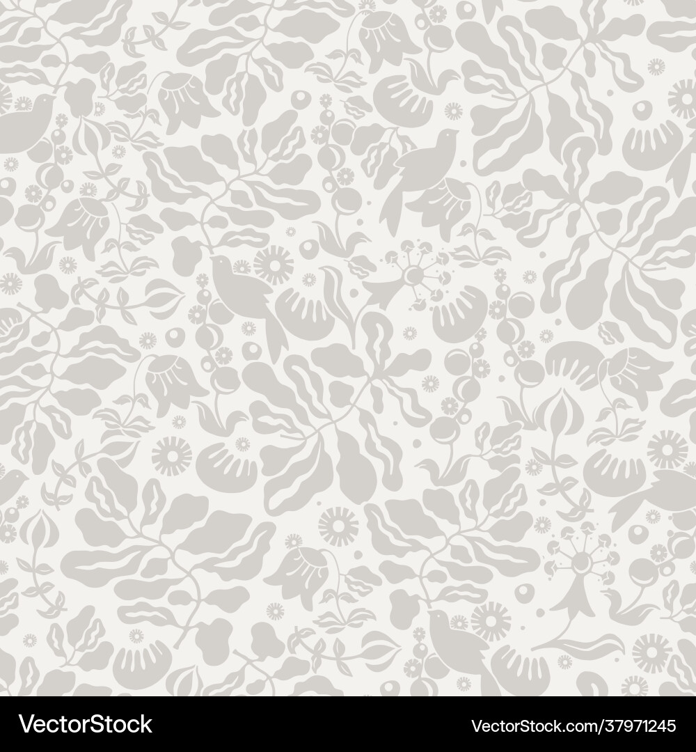 Scandinavian abstract flower and shape pattern Scandinavian abstract flower and shape pattern Vector Image