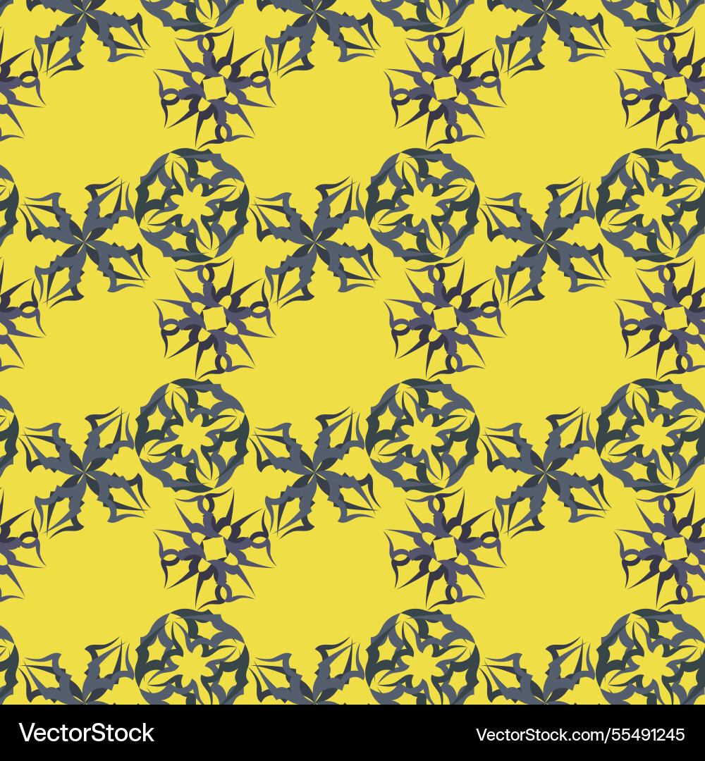 Seamless pattern of symmetrical geometric elements Vector Image