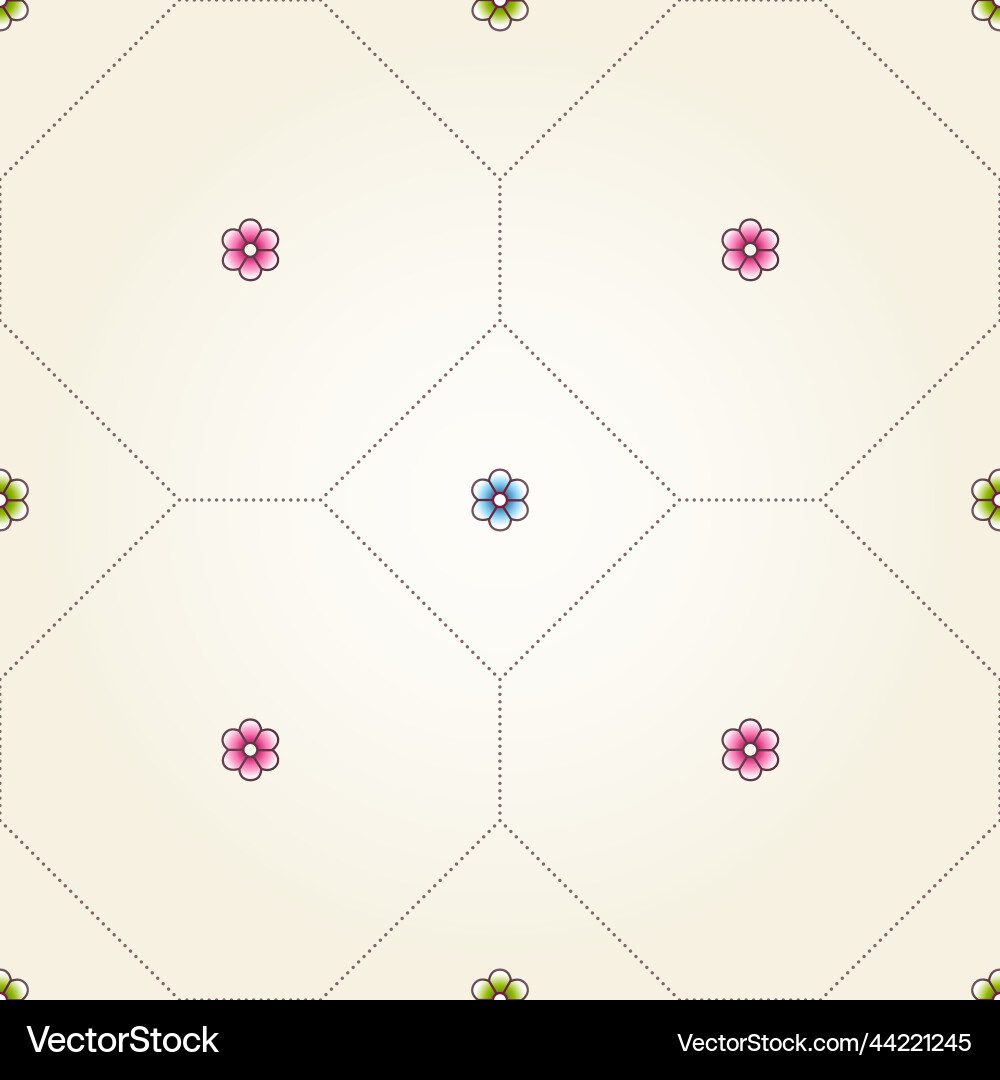 Seamless pattern with simple flowers Seamless pattern with simple flowers Vector Image