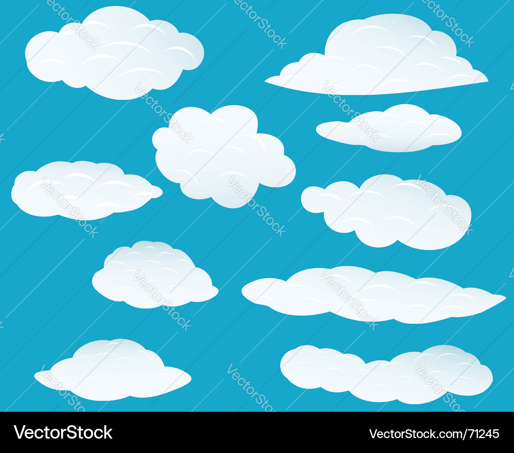 Set of clouds Vector Image