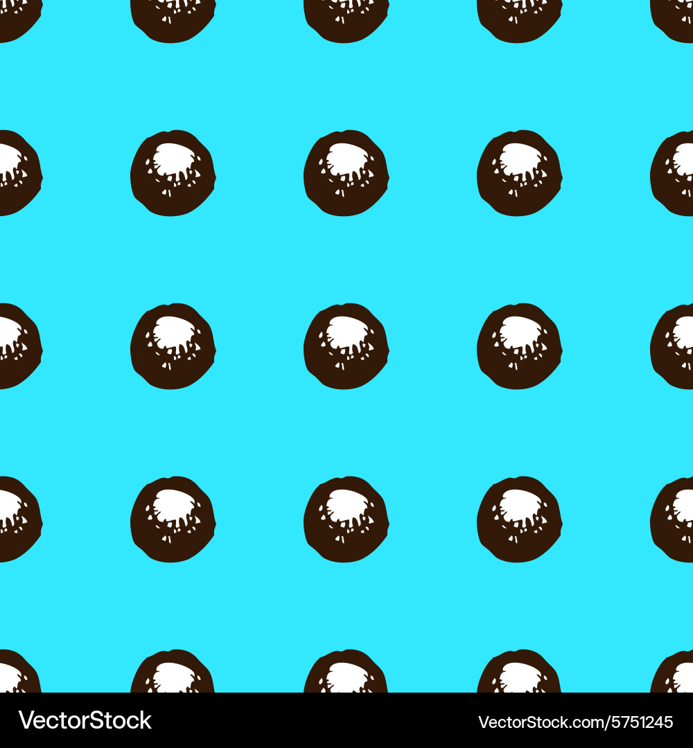 Sketch circles seamless pattern vector image