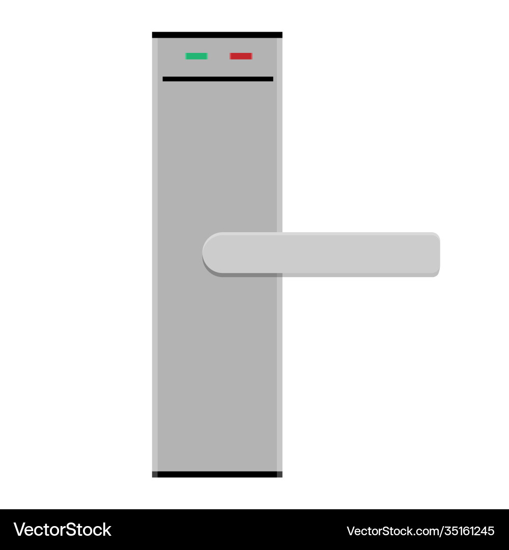 Smart card door key lock system in hotel isolated Smart card door key lock system in hotel isolated vector image