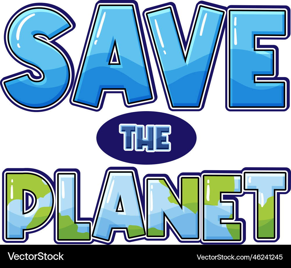 Speichern Sie den Planetentext für Banner oder Poster-Design Speichern Sie den Planetentext für Banner oder Poster-Design vektorbild