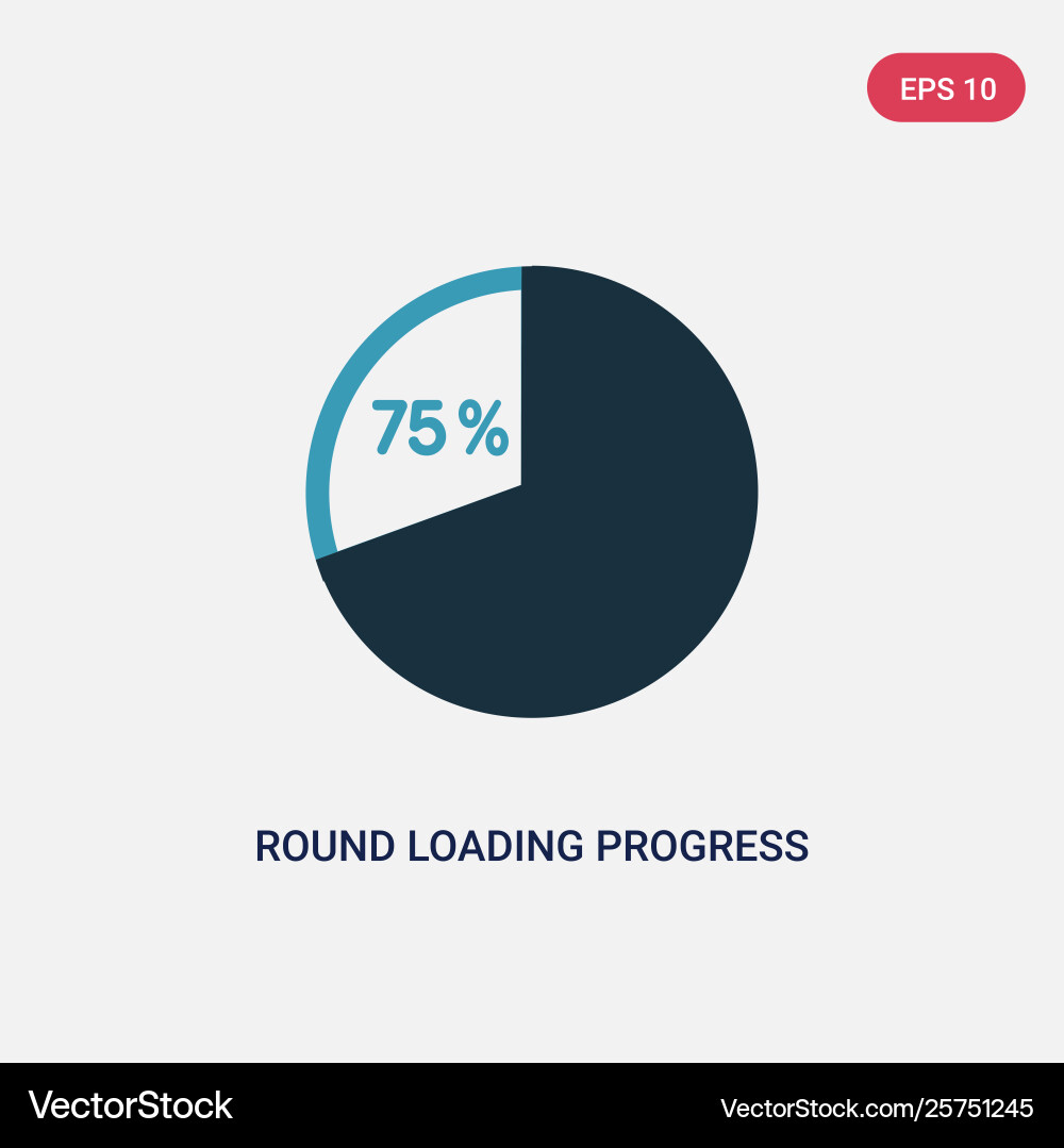 Two color round loading progress icon from user Two color round loading progress icon from user Vector Image