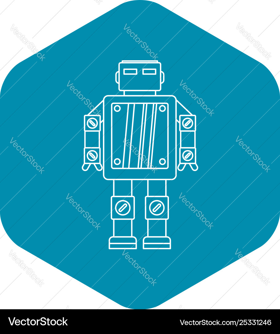 Artificial intelligence robot icon outline style Vector Image