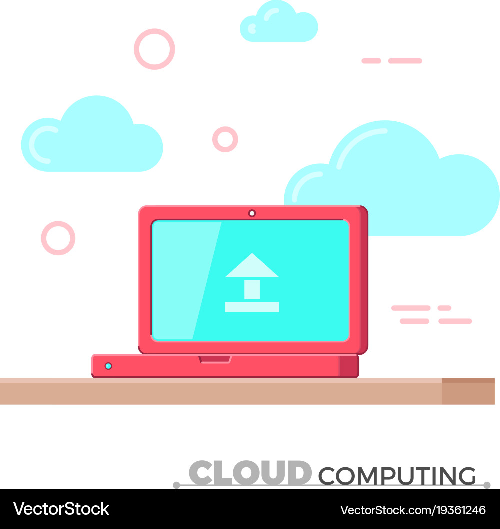 Cloud computing concept vector image