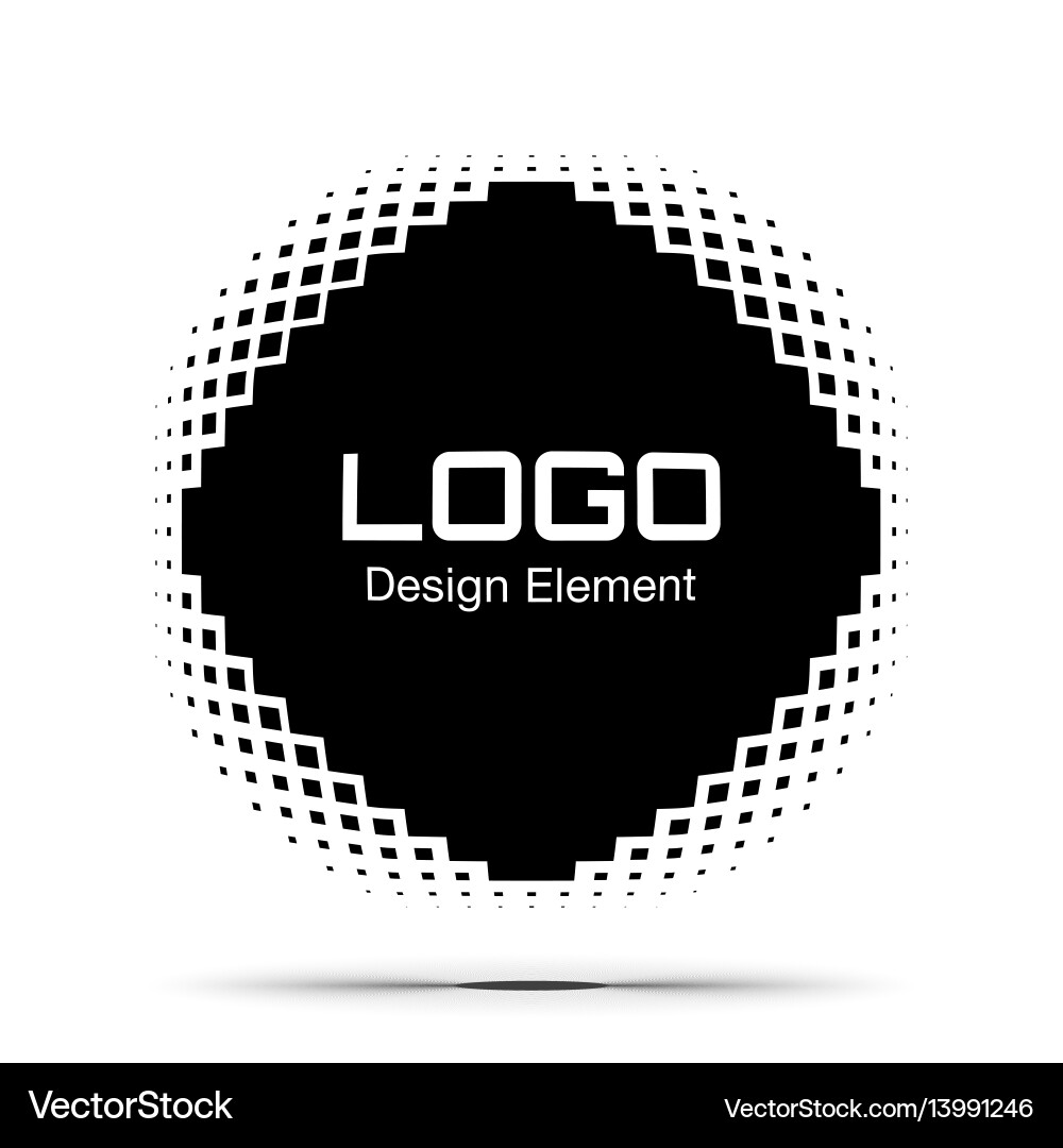 Convex abstract halftone distorted rhombus frame Convex abstract halftone distorted rhombus frame vector image
