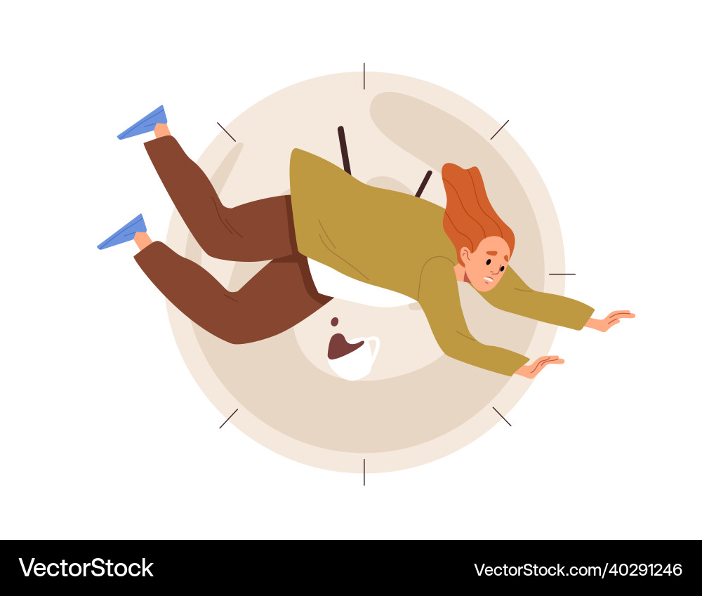 Deadline failure and organization problem concept Deadline failure and organization problem concept vector image