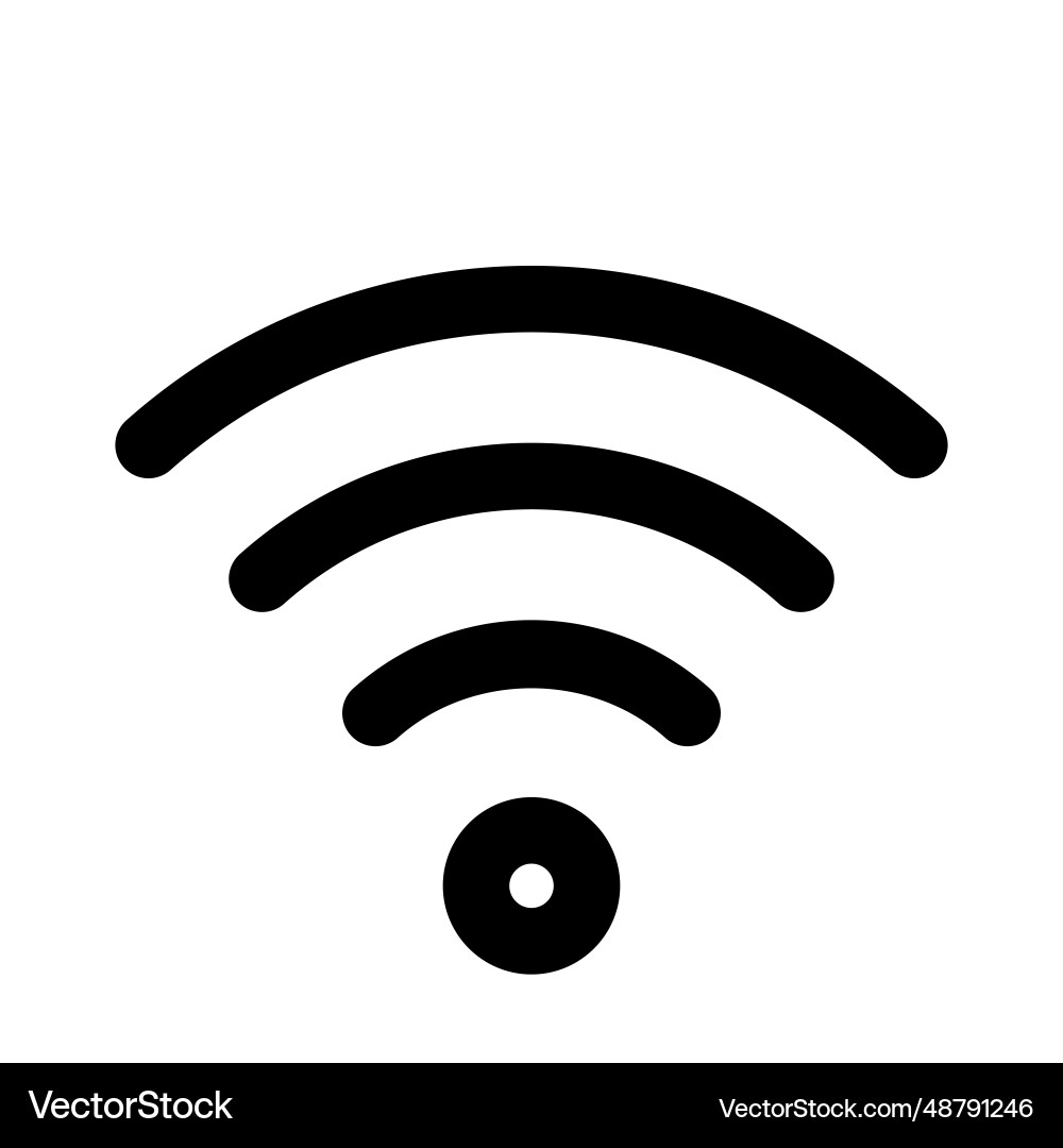 Displaying reliable connection on wireless router vector image