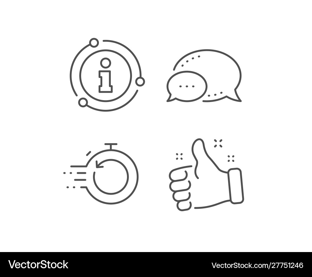 Fast recovery line icon backup data sign restore vector image